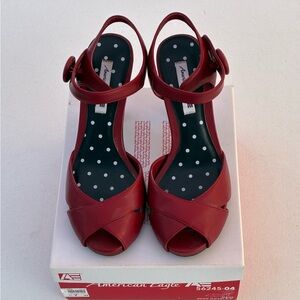 American Eagle by Payless Red Heeled Sandals